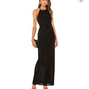 Katie May Black Halter Sheath Maxi Dress